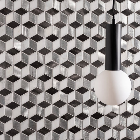 Courier 3D Cube Aluminium Mosaic