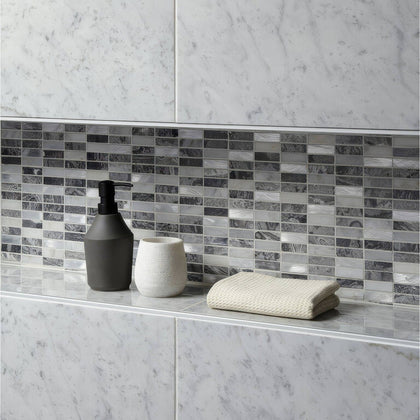 Creswell Grey Stone & Metal Mix Linear