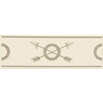 Crossed Arrows Border Charcoal Grey on County White
