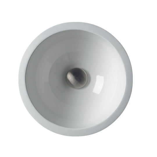 Cyprus Brushed Copper & White Enamel Bowl - alternate view