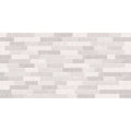 A modern minimalist tile wall with dafne tierra gris decor matt 25 x 50cm alternating light gray and off-white tiles