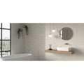 Dafne Tierra Gris Decor Matt 25 x 50cm grey and off-white textured tile