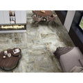 Gray marble-effect Danubio 1847 River polished floor tiles with natural veining and a glossy finish