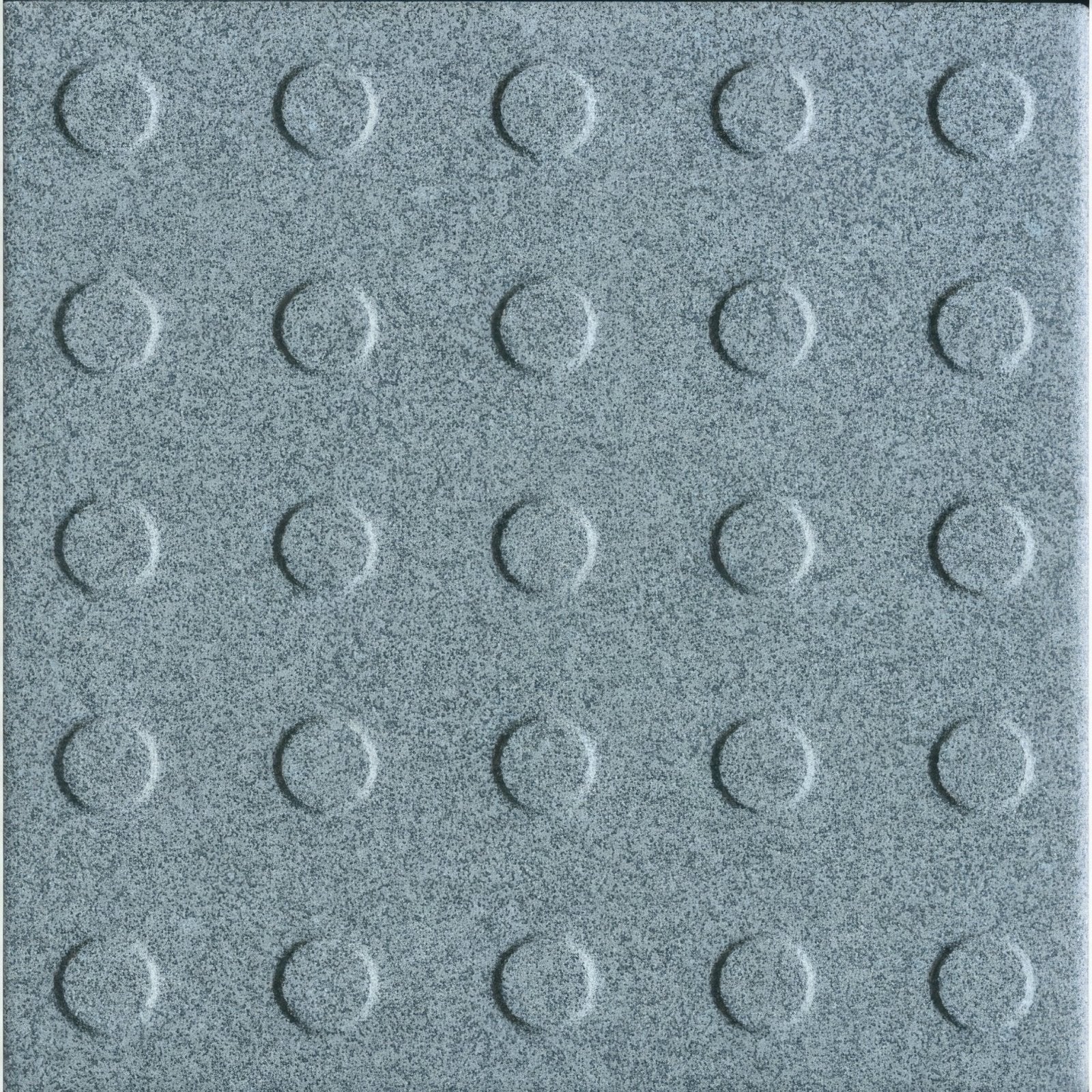 Dark grey multidisc quarry tile 148x148x9mm with gray textured surface and raised circular bumps in a grid pattern