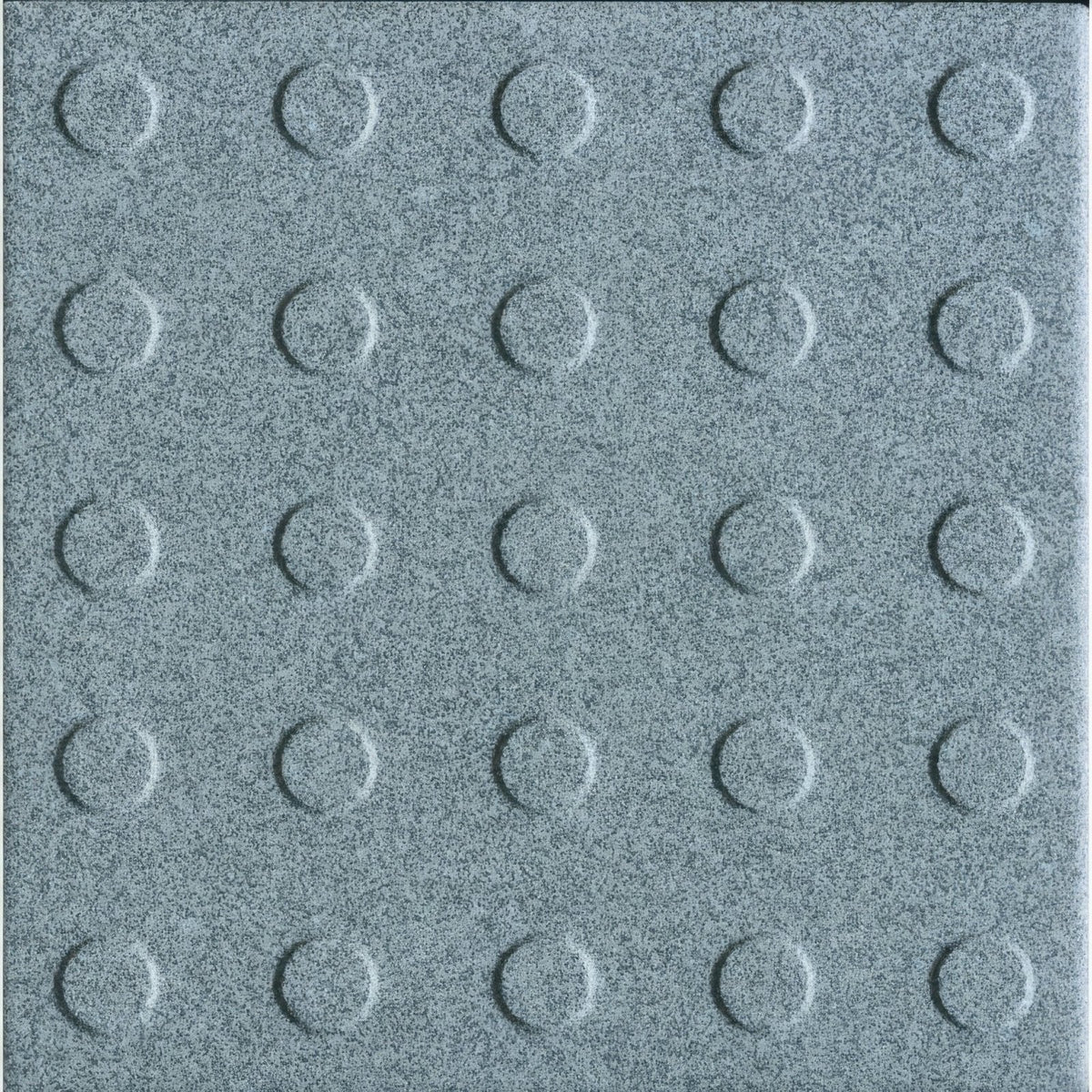 Dark grey multidisc quarry tile 148x148x9mm with gray textured surface and raised circular bumps in a grid pattern
