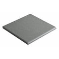 Dark grey textured square tile with rounded edges measuring 148 by 148 millimeters for indoor use