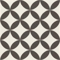 De-Segni MOUA 20 x 20cm dark gray and off-white geometric tile with repeating quatrefoil pattern for flooring and walls