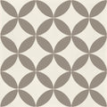 Beige and taupe geometric tile with overlapping oval shapes forming a repeating diamond pattern de-segni mouf 20 x 20cm