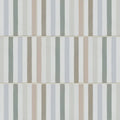 Rectangular deck chair porcelain tiles with vertical stripes in muted gray beige and soft blue ceramic finish