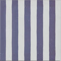 Deck chair porcelain royal blue with purple and white vertically striped canvas and textured speckled finish