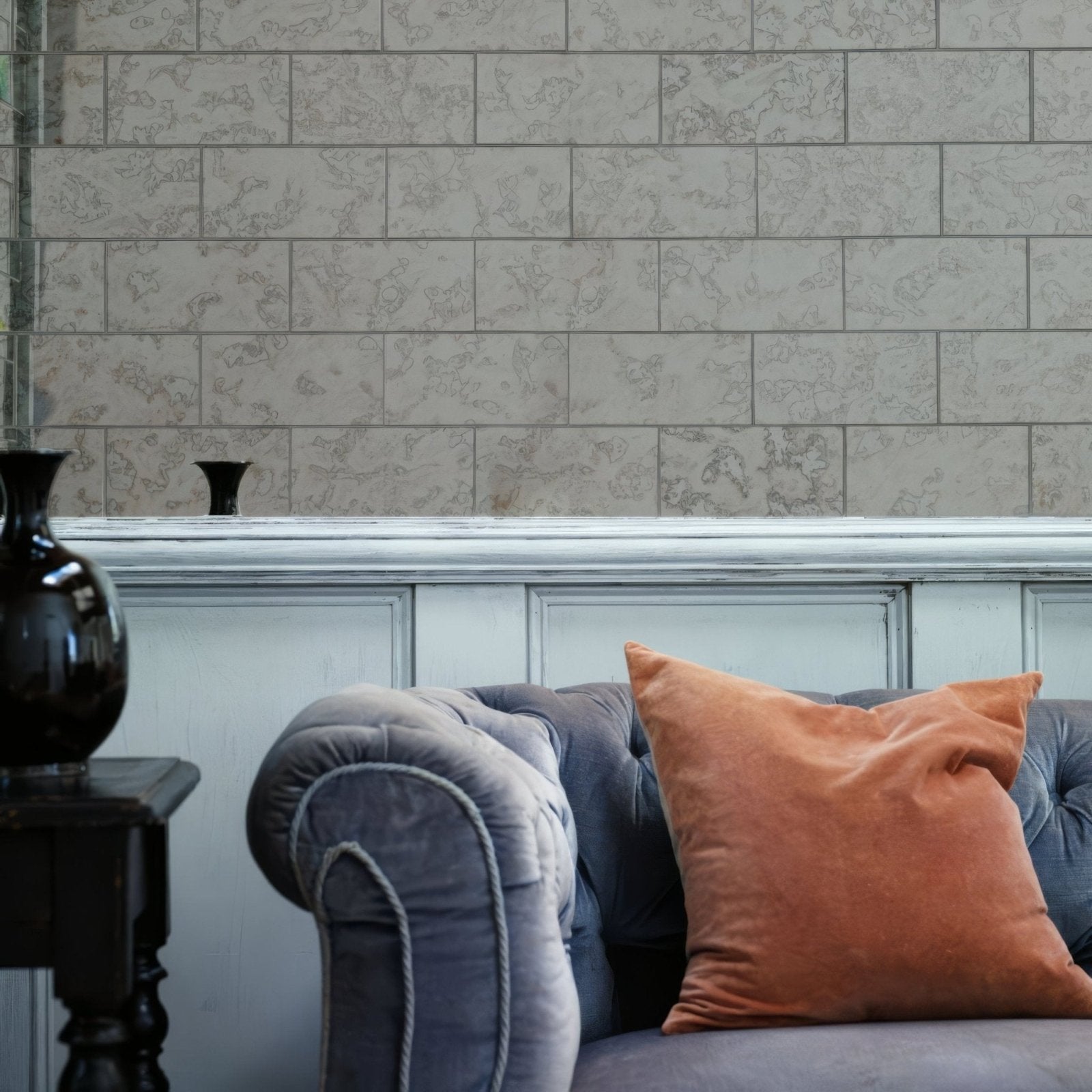 Deco Glass Pewter Wall Tile