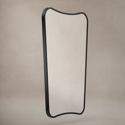 Delphine Curve Mirror 60x90cm in Black - Origins Living, view 2