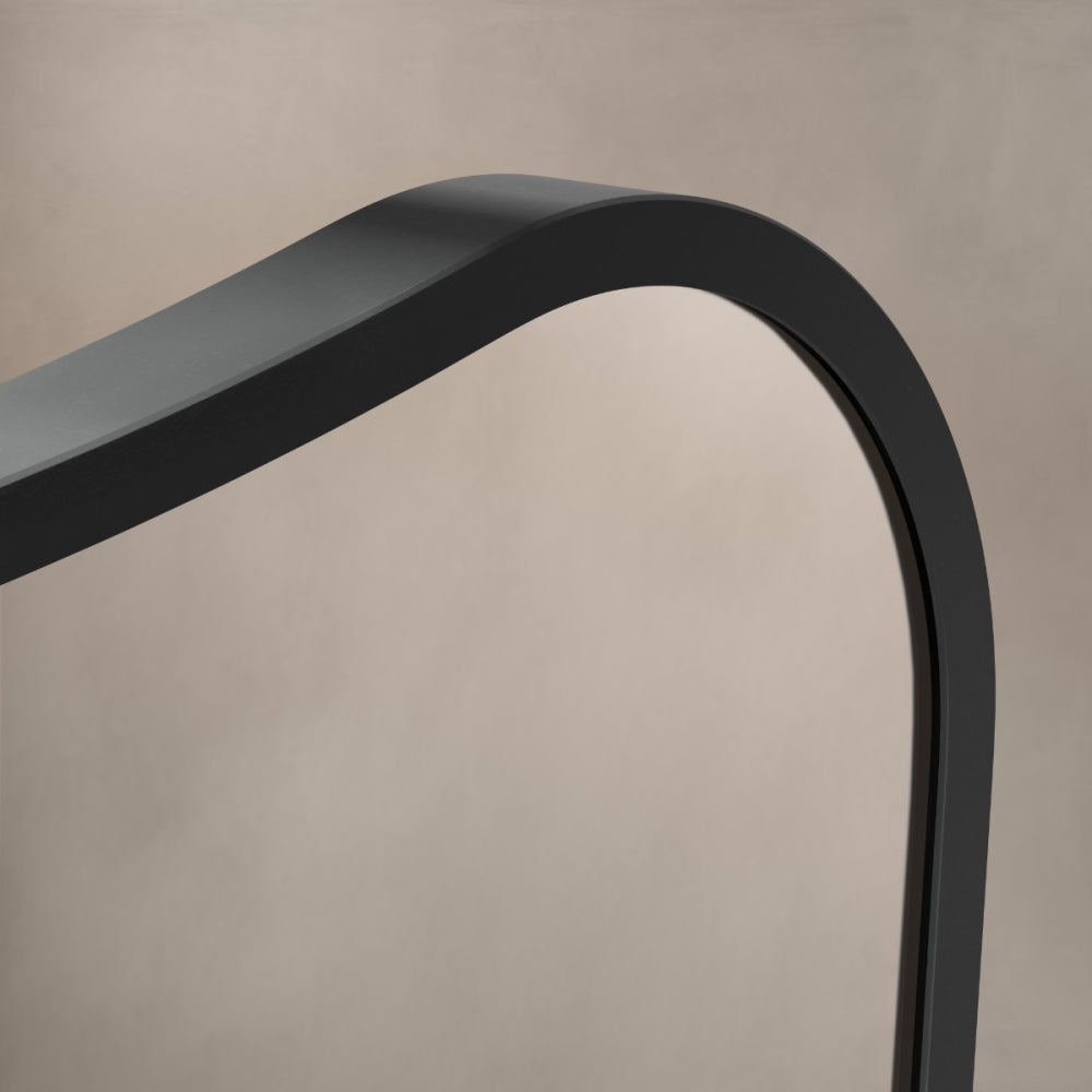 Delphine Curve Mirror 60x90cm in Black - Origins Living, view 3
