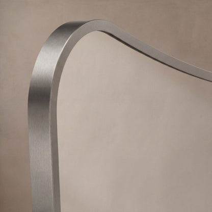 Delphine Curve Mirror 60x90cm in Brushed Nickel - Origins Living, view 3