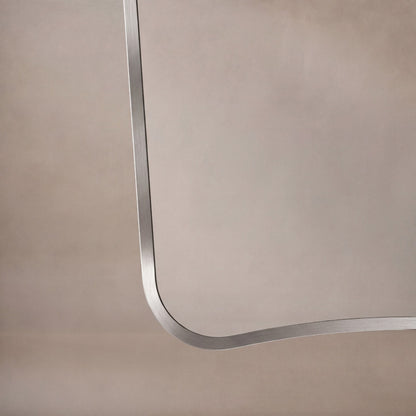 Delphine Curve Mirror 60x90cm in Brushed Nickel - Origins Living, view 5
