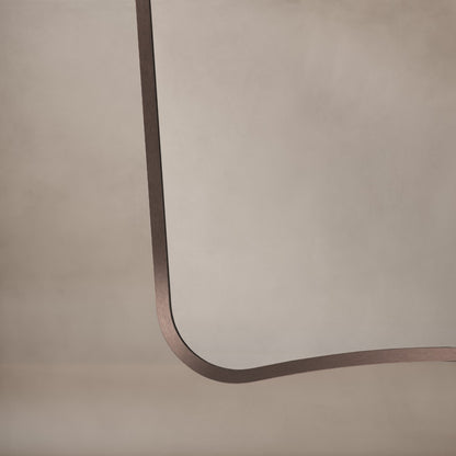 Delphine Curve Mirror 60x90cm in Brushed Bronze - Origins Living, view 5