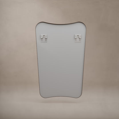 Delphine Curve Mirror 60x90cm in Brushed Bronze - Origins Living, view 7