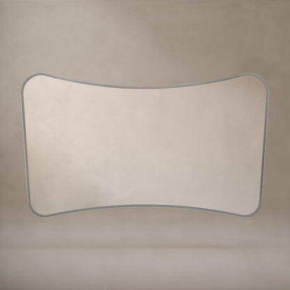 Delphine Curve Mirror 120x70cm in Brushed Nickel - Origins Living, view 4