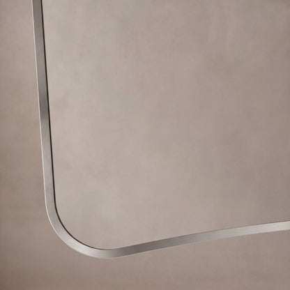 Delphine Curve Mirror 120x70cm in Brushed Nickel - Origins Living, view 5