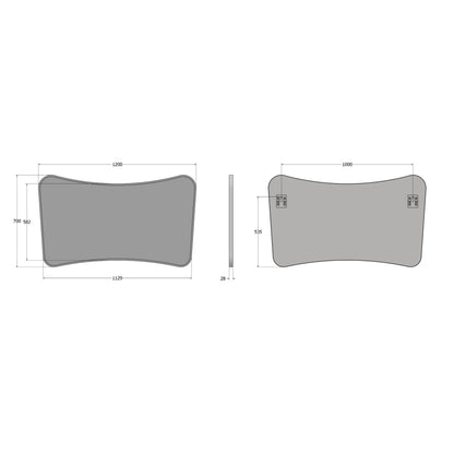 Delphine Curve Mirror 120x70cm in Brushed Nickel - Origins Living, view 8