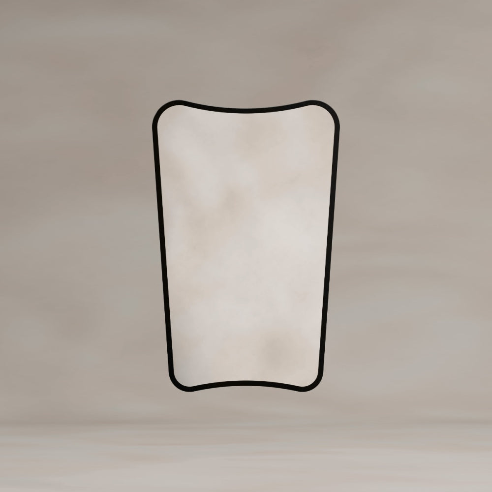 Delphine Curve Mirror 45x70cm in Black - Origins Living, view 4