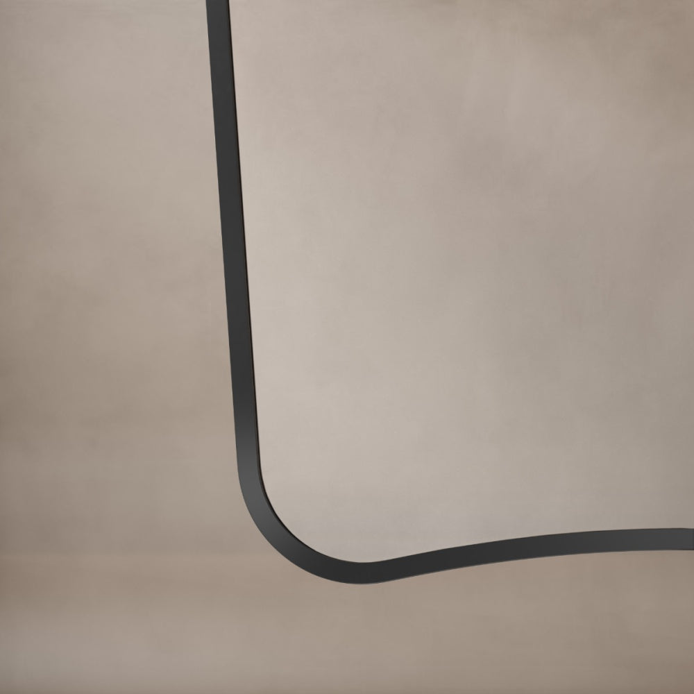 Delphine Curve Mirror 45x70cm in Black - Origins Living, view 5