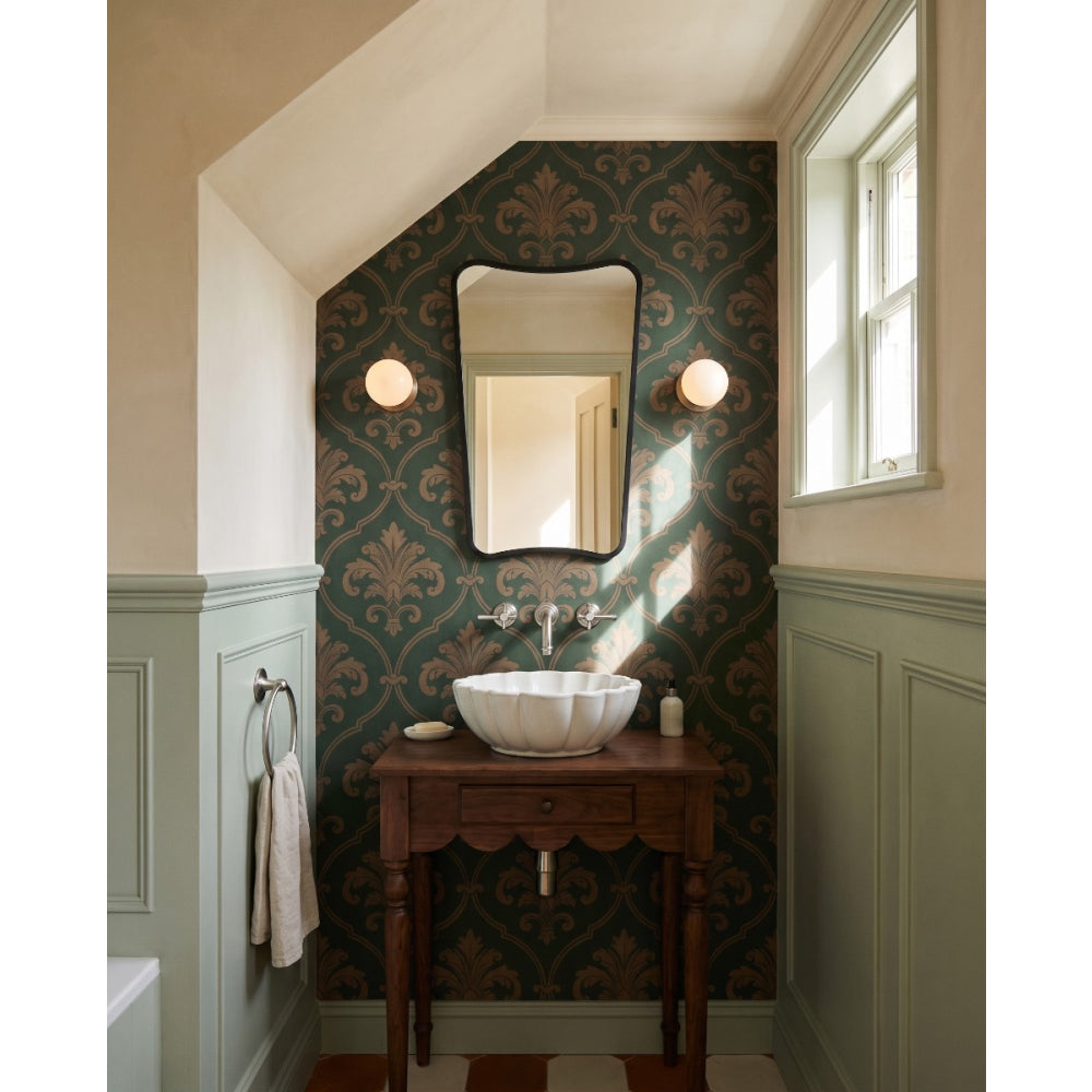 Delphine Curve Mirror 45x70cm in Black - Origins Living