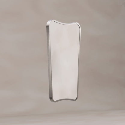 Delphine Curve Mirror 45x70cm in Brushed Nickel - Origins Living, view 2