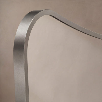 Delphine Curve Mirror 45x70cm in Brushed Nickel - Origins Living, view 3
