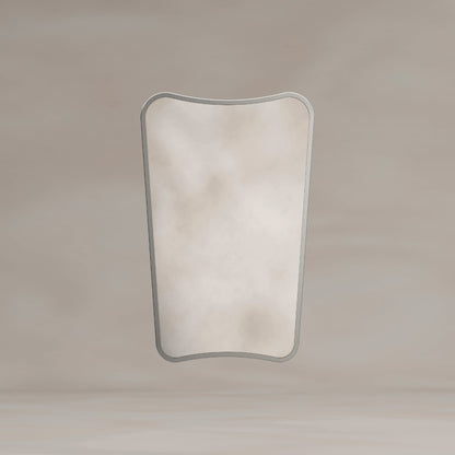 Delphine Curve Mirror 45x70cm in Brushed Nickel - Origins Living, view 4