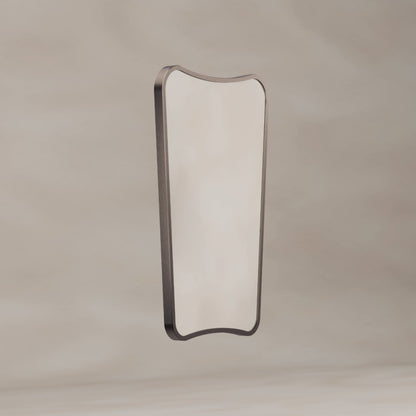 Delphine Curve Mirror 45x70cm in Brushed Bronze - Origins Living, view 2