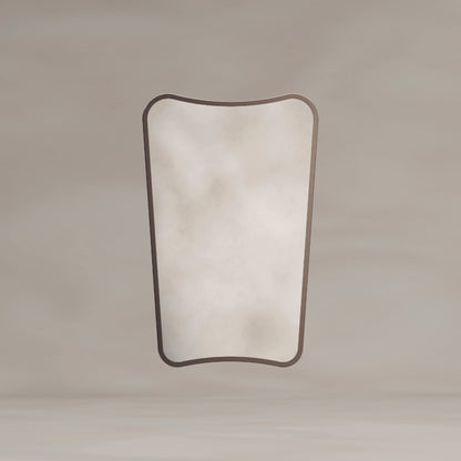 Delphine Curve Mirror 45x70cm in Brushed Bronze - Origins Living, view 4
