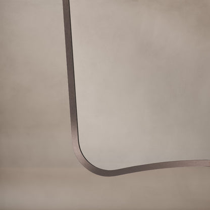 Delphine Curve Mirror 45x70cm in Brushed Bronze - Origins Living, view 5