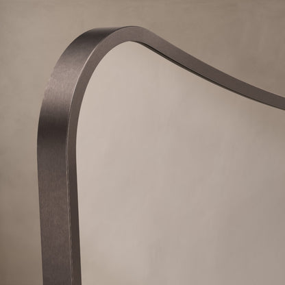 Delphine Curve Mirror 45x70cm in Brushed Bronze - Origins Living, view 6