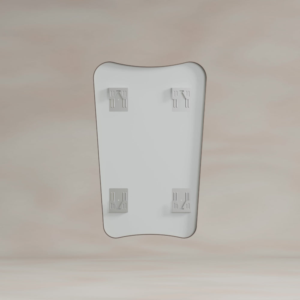 Delphine Curve Mirror 45x70cm in Brushed Bronze - Origins Living, view 7