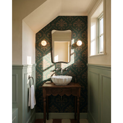 Delphine Curve Mirror 45x70cm in Brushed Bronze - Origins Living