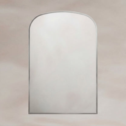 Delphine Overmantel Arch Mirror 60x90cm in Brushed Nickel - Origins Living, view 5