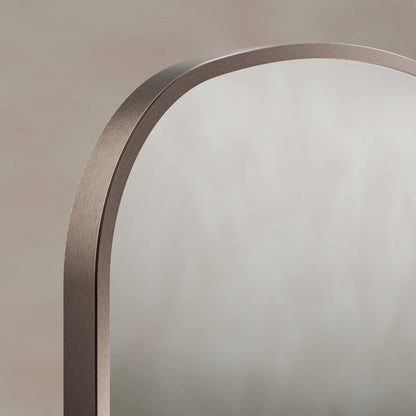 Delphine Overmantel Arch Mirror 60x90cm in Brushed Bronze - Origins Living, view 3
