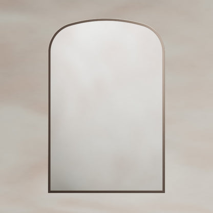 Delphine Overmantel Arch Mirror 60x90cm in Brushed Bronze - Origins Living, view 4
