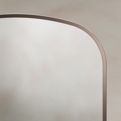 Delphine Overmantel Arch Mirror 60x90cm in Brushed Bronze - Origins Living, view 5