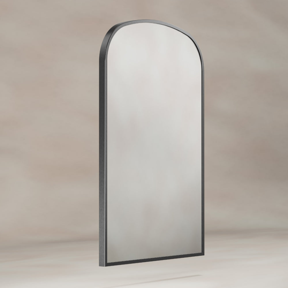 Delphine Overmantel Arch Mirror 60x90cm in Gunmetal - Origins Living, view 2