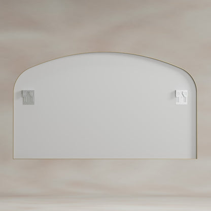 Delphine Overmantel Arch Mirror 120x70cm in Brushed Brass - Origins Living, view 7