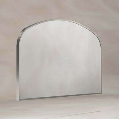 Delphine Overmantel Arch Mirror 120x70cm in Brushed Nickel - Origins Living, view 2