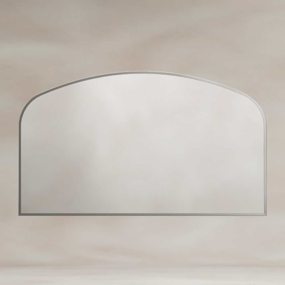 Delphine Overmantel Arch Mirror 120x70cm in Brushed Nickel - Origins Living, view 4