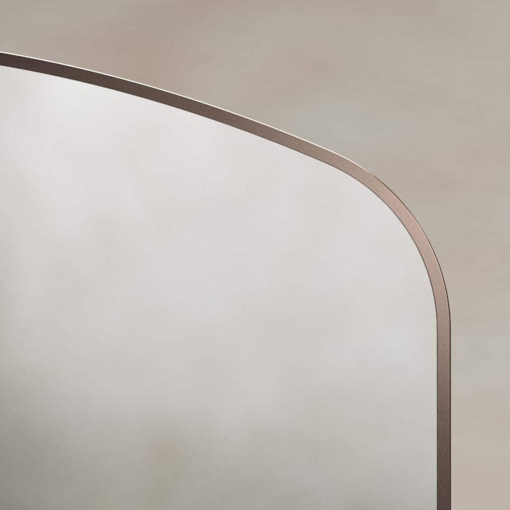 Delphine Overmantel Arch Mirror 120x70cm in Brushed Bronze - Origins Living, view 6