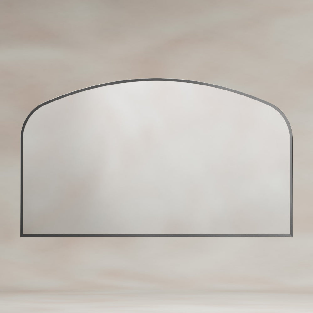 Delphine Overmantel Arch Mirror 120x70cm in Gunmetal - Origins Living, view 5