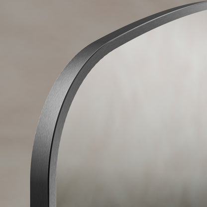 Delphine Overmantel Arch Mirror 120x70cm in Gunmetal - Origins Living, view 6