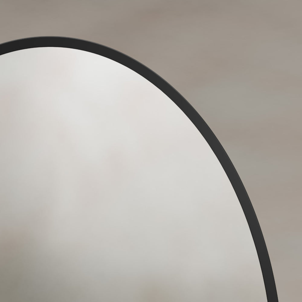 Delphine Oval Mirror 55x80cm in Black - Origins Living, view 6