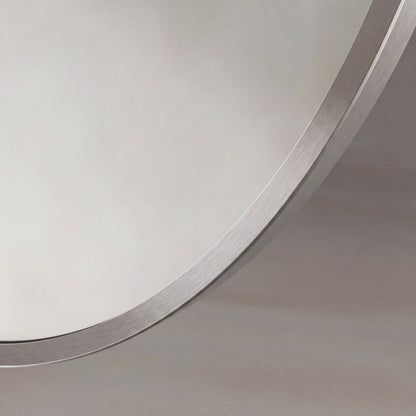 Delphine Oval Mirror 55x80cm in Brushed Nickel - Origins Living, view 5
