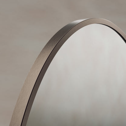 Delphine Oval Mirror 55x80cm in Brushed Bronze - Origins Living, view 3